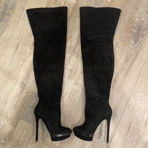 Brian Atwood thigh high otk suede boots 36/6